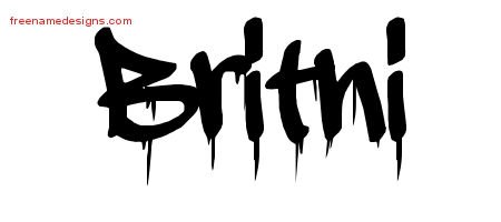 Britni Graffiti Name Tattoo Designs