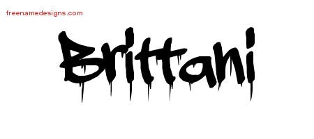 Brittani Graffiti Name Tattoo Designs
