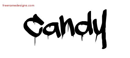 Candy Graffiti Name Tattoo Designs
