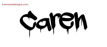 Caren Graffiti Name Tattoo Designs