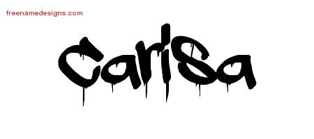 Carisa Graffiti Name Tattoo Designs