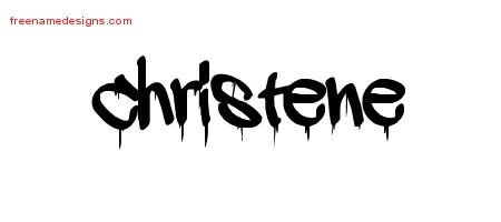 Christene Graffiti Name Tattoo Designs