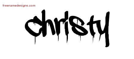 Christy Graffiti Name Tattoo Designs