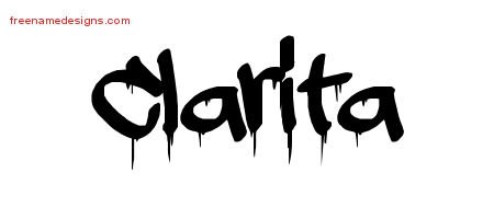 Clarita Graffiti Name Tattoo Designs
