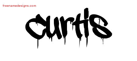 Curtis Graffiti Name Tattoo Designs