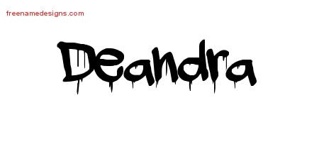 Deandra Graffiti Name Tattoo Designs