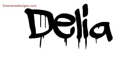 Delia Graffiti Name Tattoo Designs