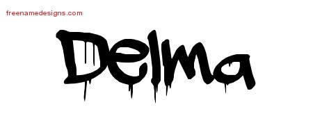 Delma Graffiti Name Tattoo Designs