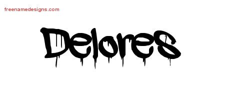 Delores Graffiti Name Tattoo Designs