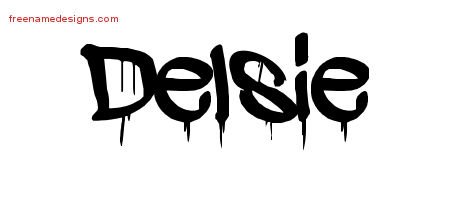 Delsie Graffiti Name Tattoo Designs
