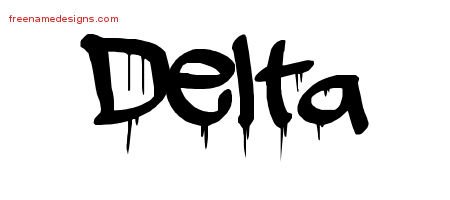 Delta Graffiti Name Tattoo Designs