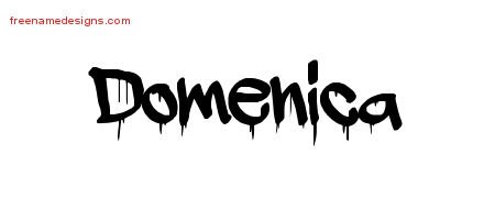 Domenica Graffiti Name Tattoo Designs