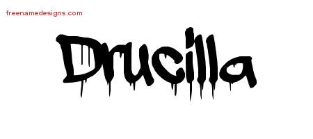 Drucilla Graffiti Name Tattoo Designs