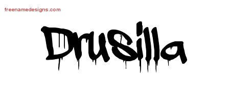 Drusilla Graffiti Name Tattoo Designs