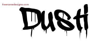 Dusti Graffiti Name Tattoo Designs