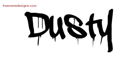 Dusty Graffiti Name Tattoo Designs