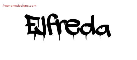 Elfreda Graffiti Name Tattoo Designs