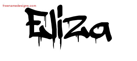 Eliza Graffiti Name Tattoo Designs