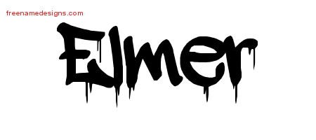 Elmer Graffiti Name Tattoo Designs