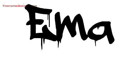 Ema Graffiti Name Tattoo Designs