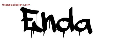 Enda Graffiti Name Tattoo Designs