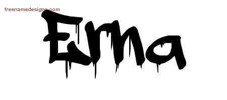 Erna Graffiti Name Tattoo Designs