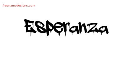 Esperanza Graffiti Name Tattoo Designs