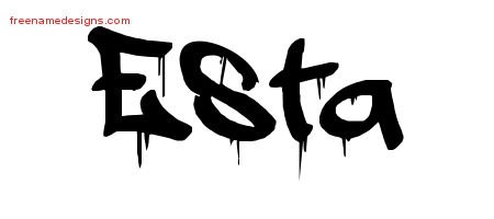 Esta Graffiti Name Tattoo Designs