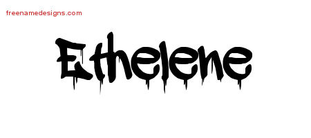 Ethelene Graffiti Name Tattoo Designs