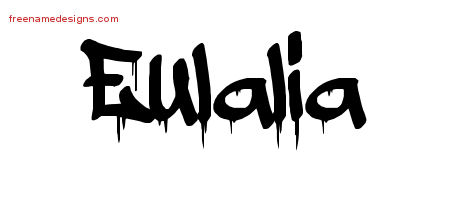 Eulalia Graffiti Name Tattoo Designs