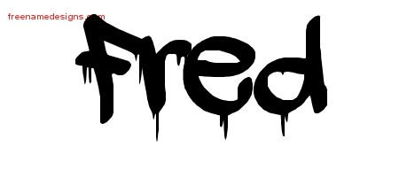 Fred Graffiti Name Tattoo Designs