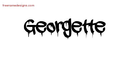 Georgette Graffiti Name Tattoo Designs