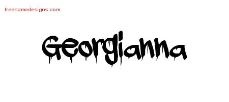 Georgianna Graffiti Name Tattoo Designs