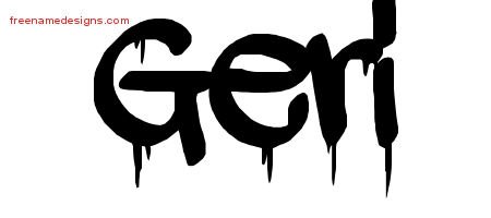 Geri Graffiti Name Tattoo Designs