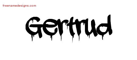 Gertrud Graffiti Name Tattoo Designs