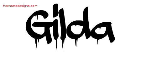 Gilda Graffiti Name Tattoo Designs