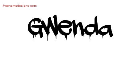Gwenda Graffiti Name Tattoo Designs