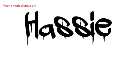 Hassie Graffiti Name Tattoo Designs