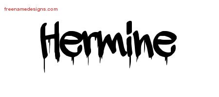 Hermine Graffiti Name Tattoo Designs