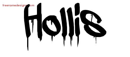 Hollis Graffiti Name Tattoo Designs