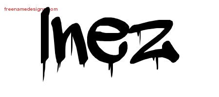 Inez Graffiti Name Tattoo Designs