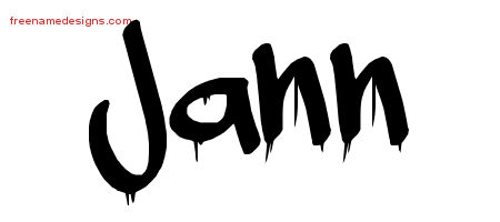 Jann Graffiti Name Tattoo Designs