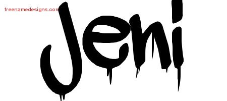 Jeni Graffiti Name Tattoo Designs