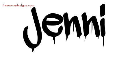 Jenni Graffiti Name Tattoo Designs