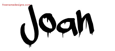 Joan Graffiti Name Tattoo Designs