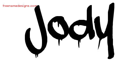 Jody Graffiti Name Tattoo Designs