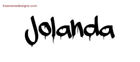 Jolanda Graffiti Name Tattoo Designs