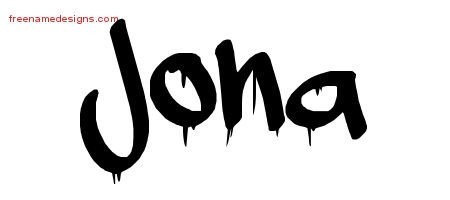 Jona Graffiti Name Tattoo Designs