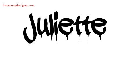 Juliette Graffiti Name Tattoo Designs