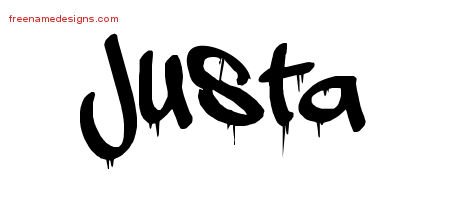 Justa Graffiti Name Tattoo Designs